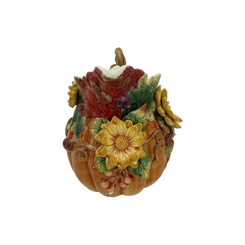 Fitz and Floyd Classics‎ Pumpkin Harvest Pitcher Creamer Autumn Splendor